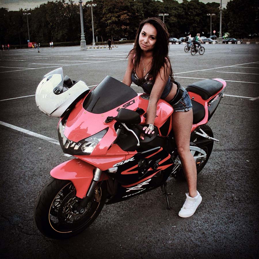 Brunettes on a motorcycle in Canberra